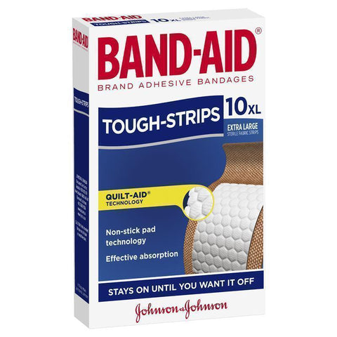 band-aid tough strips extra large fabric strips 10 pack