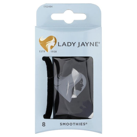 Lady Jayne Smoothies Black Luxury Hair Elastics 8pk