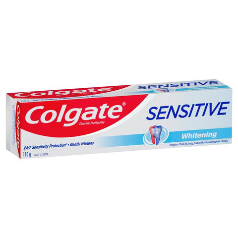 colgate sensitive teeth pain whitening fluoride toothpaste 110g
