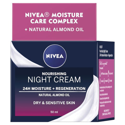 nivea nourishing night cream dry sensitive skin 50ml