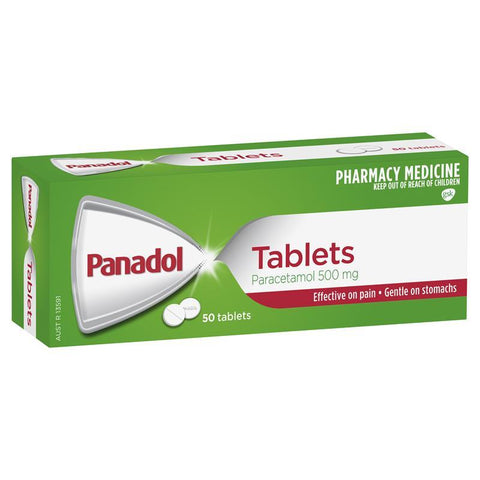 panadol paracetamol pain relief 500mg 50 tablets