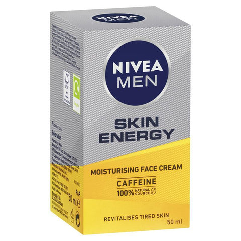 nivea men skin energy moisturising face cream 50ml