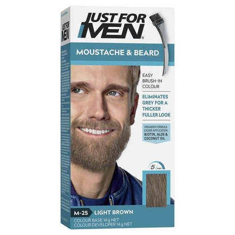Just For Men Moustache & Beard Brush-In Colour Gel Light Brown