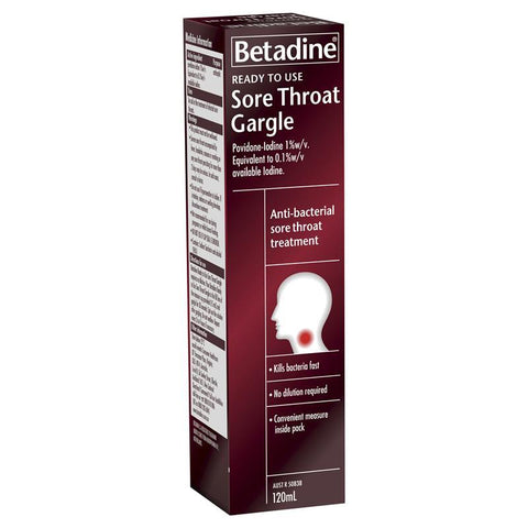 betadine sore throat ready to use 120ml