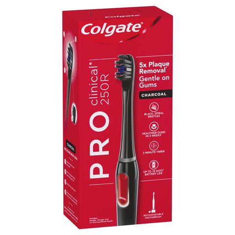 colgate power toothbrush pro clinical 250r black