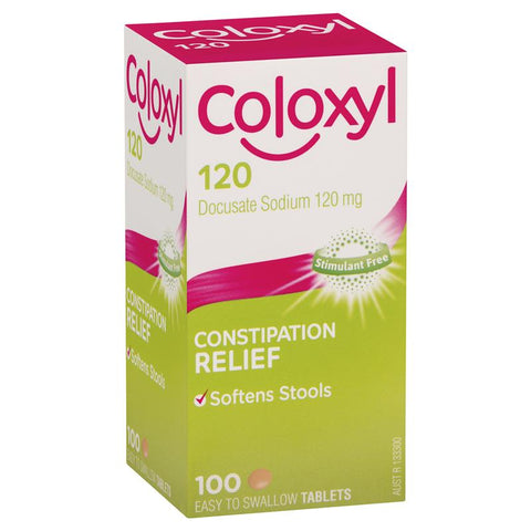 coloxyl 120mg 100 tablets filmcoat