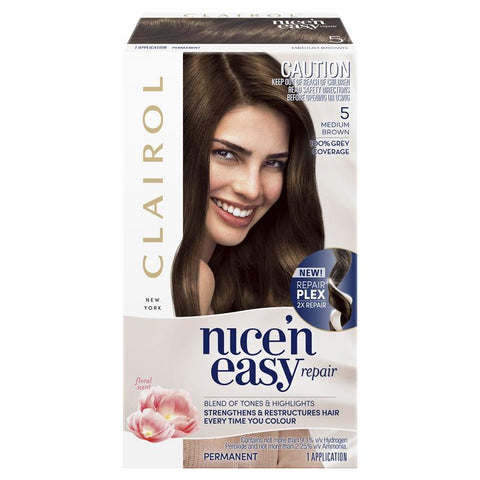 clairol nice & easy repair 5 medium brown