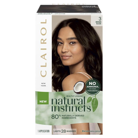 clairol natural instincts 3 brown black