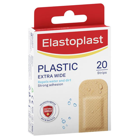 elastoplast 48445 extra wide plastic strips 20