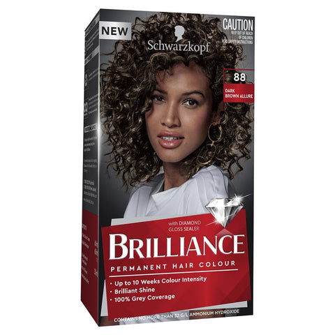 schwarzkopf brillianceschwarzkopf brilliance hair colour 88 dark brown allure1pack