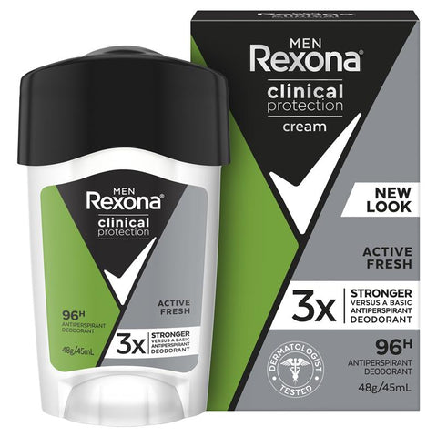 rexona for men clinical protection antiperspirant deodorant active fresh 45ml