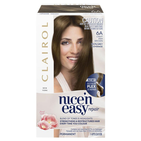 clairol nice & easy repair 6a light ash brown