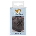 lady jayne 3437mb bun net medium brown 3 pack
