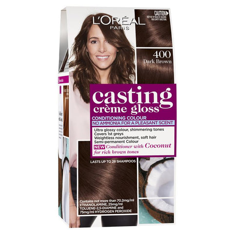 l'oreal paris casting creme gloss semi-permanent hair colour - 400 dark brown (ammonia free)