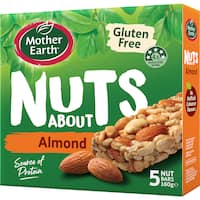 mother earth nuts about muesli bars almond 5pk