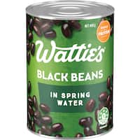 wattie's beans black in spring water 400g