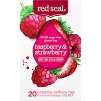 red seal fruit tea raspberry & strawberry 20pk