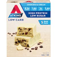 atkins advantage nutrition bar cookies & cream 5pk