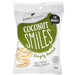 ceres organics coconut smiles snack bites simply toasted 70g
