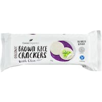 ceres organics rice crackers chia 115g