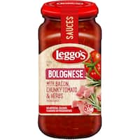 leggo's bolognese pasta sauce bacon chunky tomato & herbs 500g