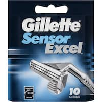 gillette sensor excel razor blades mens 10pk