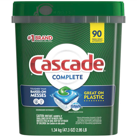 CASCADE COMPLETE DISHWASHING TABLETS 90 CT