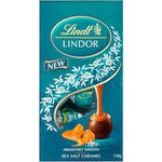 lindt lindor chocolates sea salt & caramel 130g