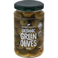 ceres organics olives pitted green 315g