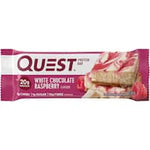 quest bar protein bar white choc & raspberry 60g
