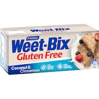 sanitarium weetbix wheat biscuits cinnamon & coconut gluten free 400g