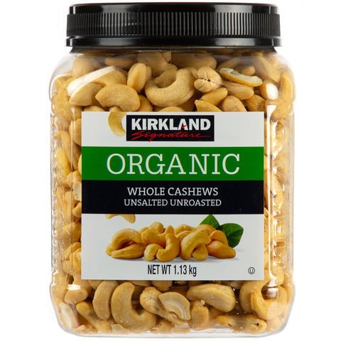 KIRKLAND SIGNATURE ORGANIC CASHEWS 1.13KG