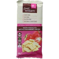 sweet william chocolate bar white strawberry nas 100g