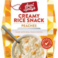aunt bettys creamed rice rich peach 240g 2pk