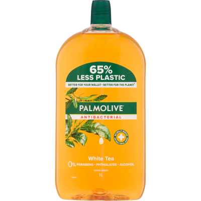 Palmolive Antibacterial White Tea Liquid Handwash Refill 1l