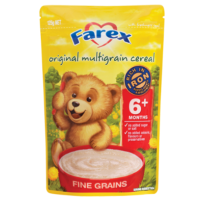 Farex Original Multigrain Cereal Fine Grains 6+ Months 125g