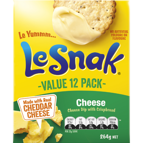 Le Snak Cheese Dip With Crispbread 12pk