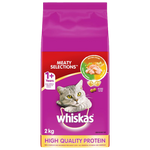 Whiskas Meaty Selections Adult Dry Cat Food 2kg
