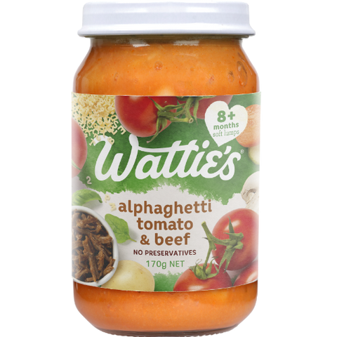Wattie's For Baby Alphaghetti Tomato & Beef 8+ Months Soft Lumps 170g