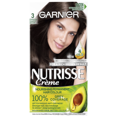 Garnier Nutrisse 3 Espresso Darkest Brown Hair Colour ea