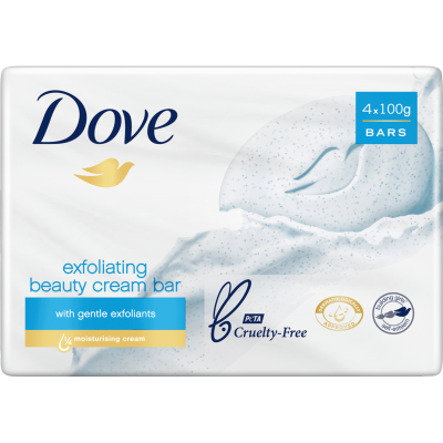 Dove Gentle Exfoliating Beauty Cream Bar 4 x 100g