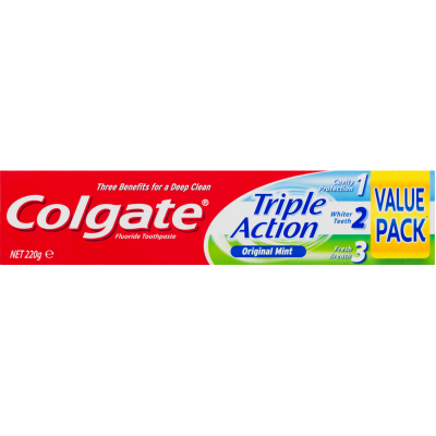 Colgate Triple Action Original Mint Toothpaste 220g