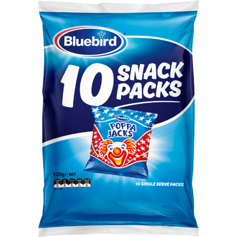 Bluebird Poppa Jacks Original Flavoured Wheat Snack Multipack 10pk