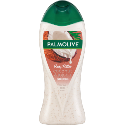 Palmolive Body Butter Coconut Scrub Exfoliating Body Wash 400ml