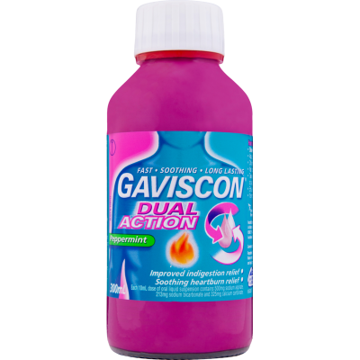 Gaviscon Peppermint Dual Action Liquid 300ml