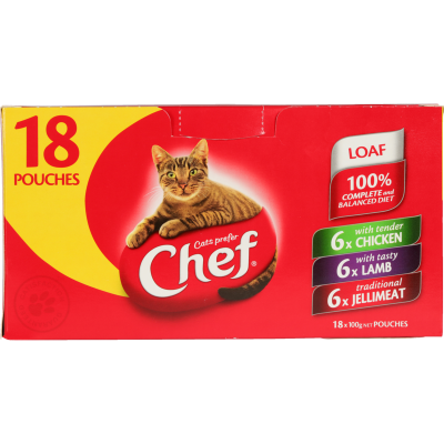Chef Loaf Style Mixed Cat Food 18pk
