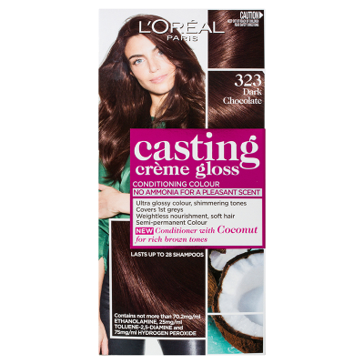 L'Oreal Paris Casting Creme Gloss 323 Dark Chocolate Hair Colour ea