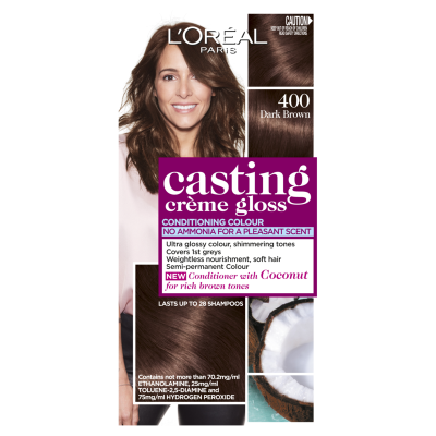 L'Oreal Paris Casting Creme Gloss 400 Dark Brown Hair Colour ea