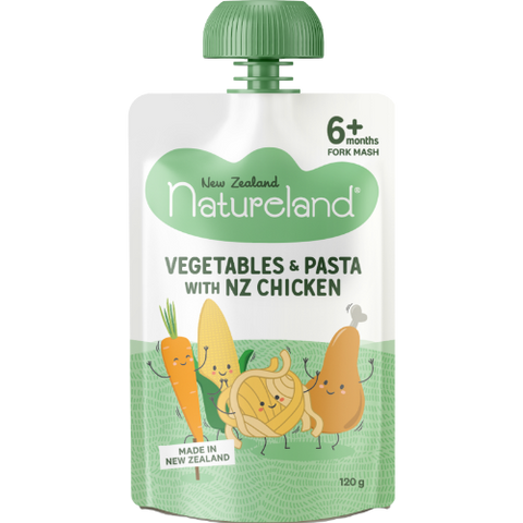 Natureland Vegetables & Pasta With NZ Chicken 6+ Months 120g