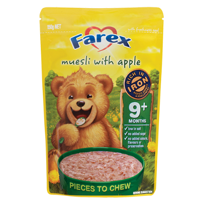 Farex Muesli With Apple Pieces To Chew 9+ Months 150g